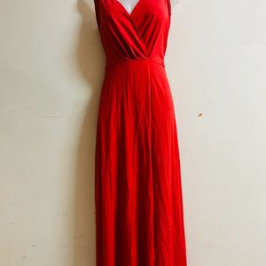 Princess Look Designer Red Long Gown