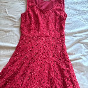 Cute Flared Mini Red Dress