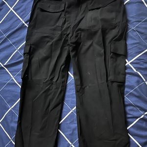 Black Cargos with adjustable waist  Strap