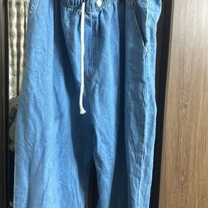 Cotton Blue Jeans Trouser