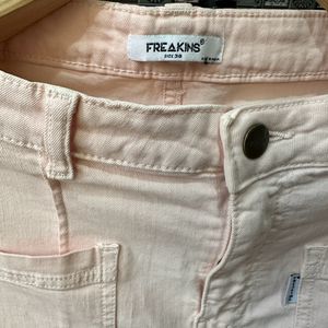 FREAKINS Blush Pink Flared Jeans ❤️‍🔥