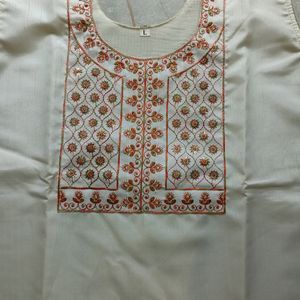 Tow Colour Kurti With Attached Sleeve