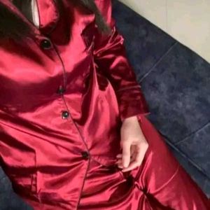 Solid Satin #Nightsuit, Night Dress,