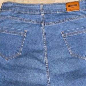 High Waist Blue Jeans