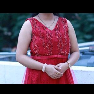 Red Heavy Gown