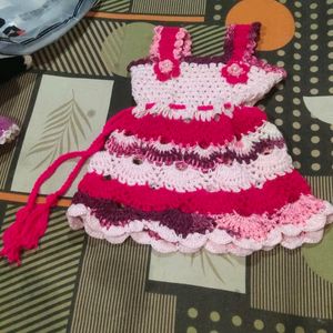 Kids Baby Girls Handmade Winter Dress New