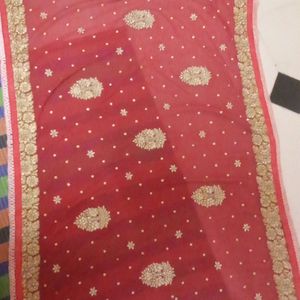 beautiful red color dupatta