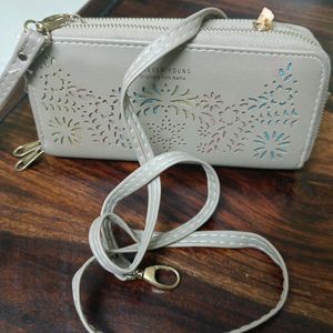 Fancy Double Zipper Women Wallet