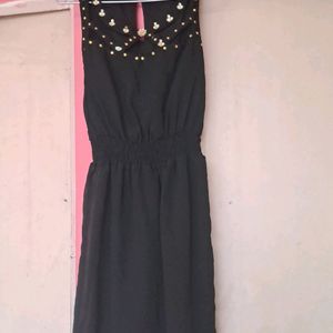 Embroidered Neck Party Wear Dress