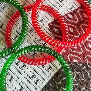 Combo Bangles Red And Green