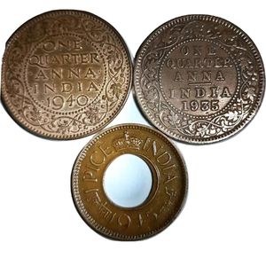 Total 5 Old Indian Coins