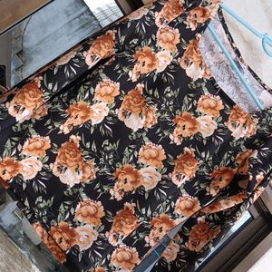 Multicolour Floral Top Black Dominant