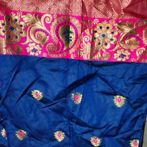 Self Design Banarasi Cotton Silk Saree Multicolor