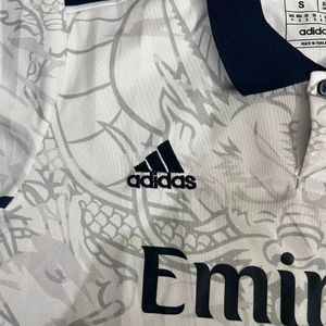 REAL MADRID WHITE DRAGON JERSEY  SIZE S