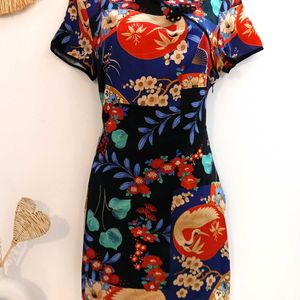 Zara Satin Cheongsam Dress