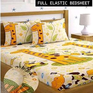💥Tc Cotton Double Bedsheet Full Elastic Any 1 Pc