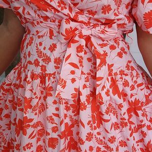 Floral Printed Flared Dress