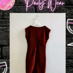 Maroon Shimmer Party Wear