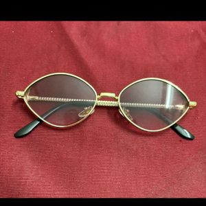 Stylish Gold Rim Polaroid Sunglasses