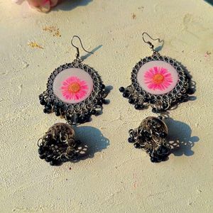 Pink RESIN JHUMKA