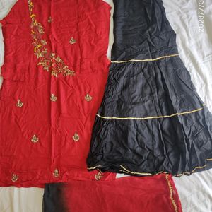 Rayon Gharara Set