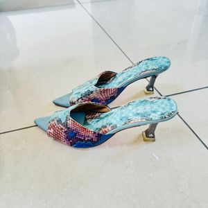 beautiful blue mukti heels