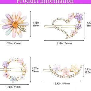 Luxury Crystal & Rhinestone Flower Hairclips