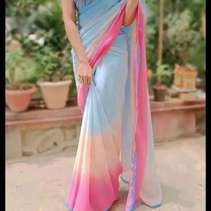 Trending Aliya Bhat Ombre Effect Saree