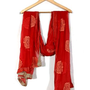 Red & Gold Dupatta (Women)