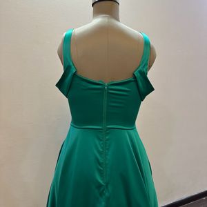 Green High Low Dress (Bust :32-34)