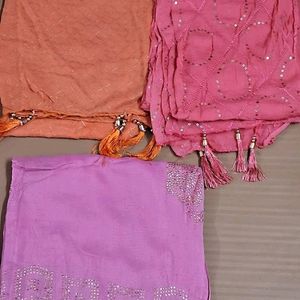 💓 Beautiful Set Of 3 Dupatta For Women