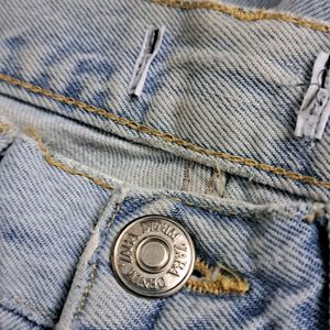 Heavily Washed Denim Jeans