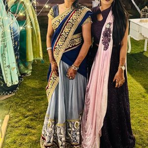 Designer Lengha And Saree 2 In One