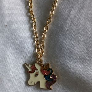 Unicorn Necklace, golden clip, 3 Necklace pendant