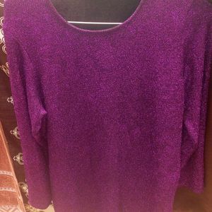 Very Beautiful Purple Shimmer Lycra Top