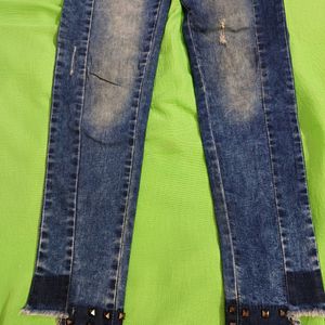 Waist 24 In Low rise Jean (Minor  Stain  Present  On 3rd Uploaded  Photo )