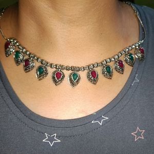 Coloured Metal Necklace