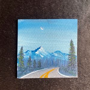 Polaroid size landscape art