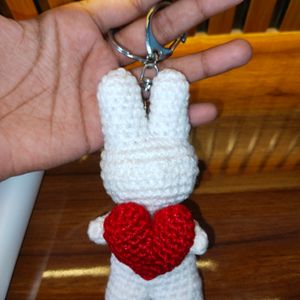 Bunny With Heart Keychain ❤️