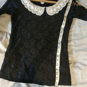 Beautiful Black Lace Top With Nice Collor