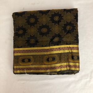 Black And Gold Saree