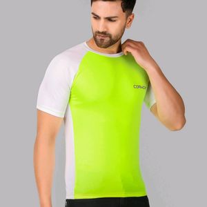 CORWOX Men's Active Neon Green T-Shirt