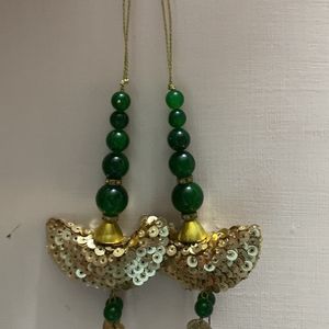 Latkan (Dark Green and Golden colour)