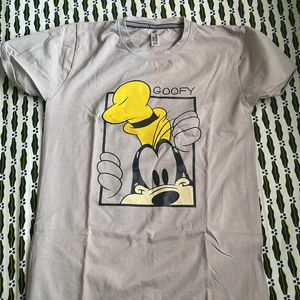 Round Neck With Micky Tag Tishirt