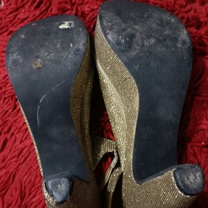 Bollywood Style Golden Heels