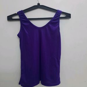 Purple FITTED TANK TOP