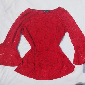 Red Lace Top