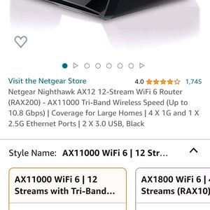 Netgear RAX200 Black Nighthawk AX12 ROUTER