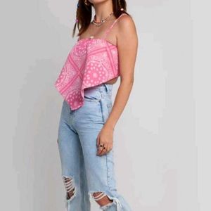 BANANA SQUARE PRINT TOP