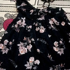 Floral Print Baby Girl Off Shoulder Frock